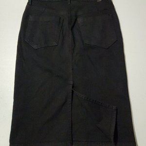 NWOT Women's Goldsign Joanne Black Denim Pencil Stretch Skirt size 27